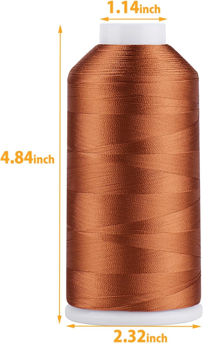simthread Rayon Embroidery Thread 5500 Yards, 40wt 100% Rayon Viscose for Commercial and Domestic Machines - Rust 1021 - Image 1